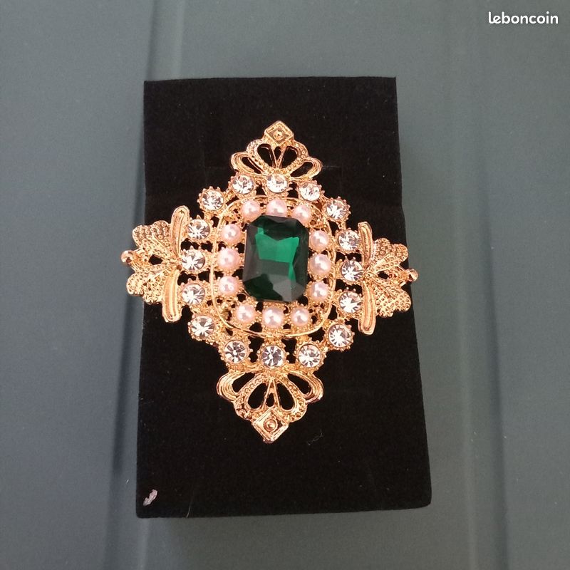 Broche en corde épurée en métal doré - Bijoux vintage en alliage torsadé - Accessoire pour manteau - Pour femme - Fabrication créative et exquise