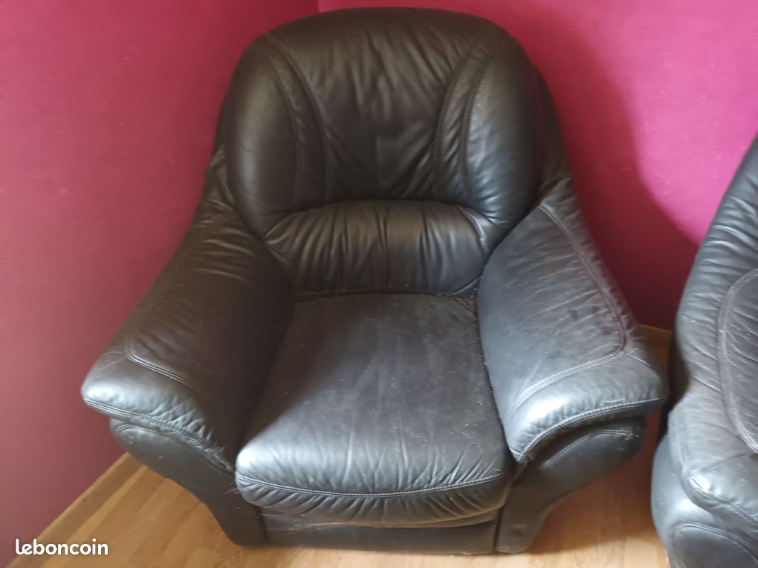 Salon en cuir à vendre (image 1)