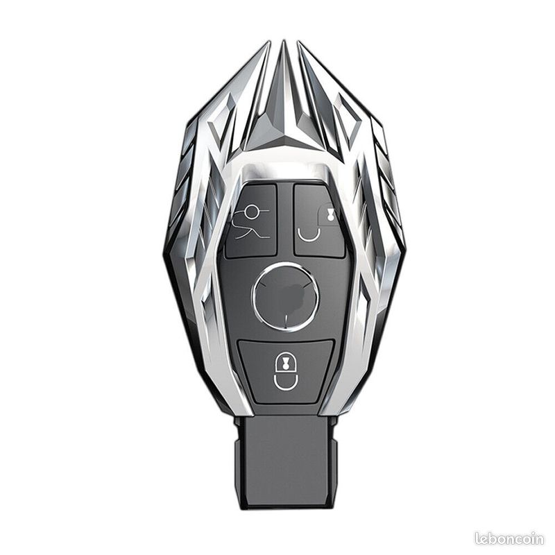 ELOHEI pour Mercedes Benz Housse de Porte-clés, Étui de Clé en TPU Souple Premium, Noir/blanc