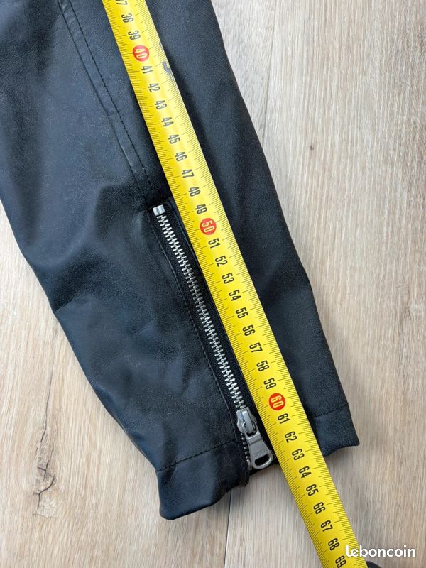 Blouson motard gris Kaporal taille L veste simili cuir et capuche amovible homme style (image 16)