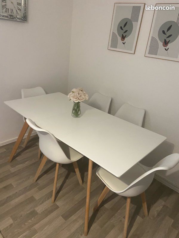 Ensemble de chaise et table extensible (image 1)