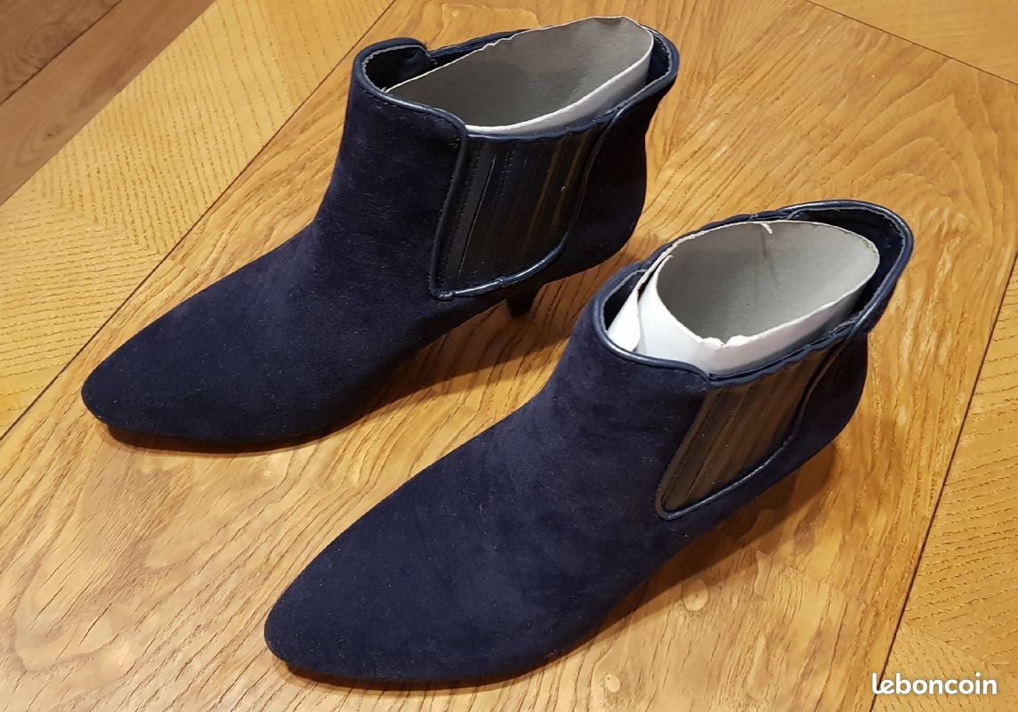 Bottines 38 bleu marine neuves (image 3)