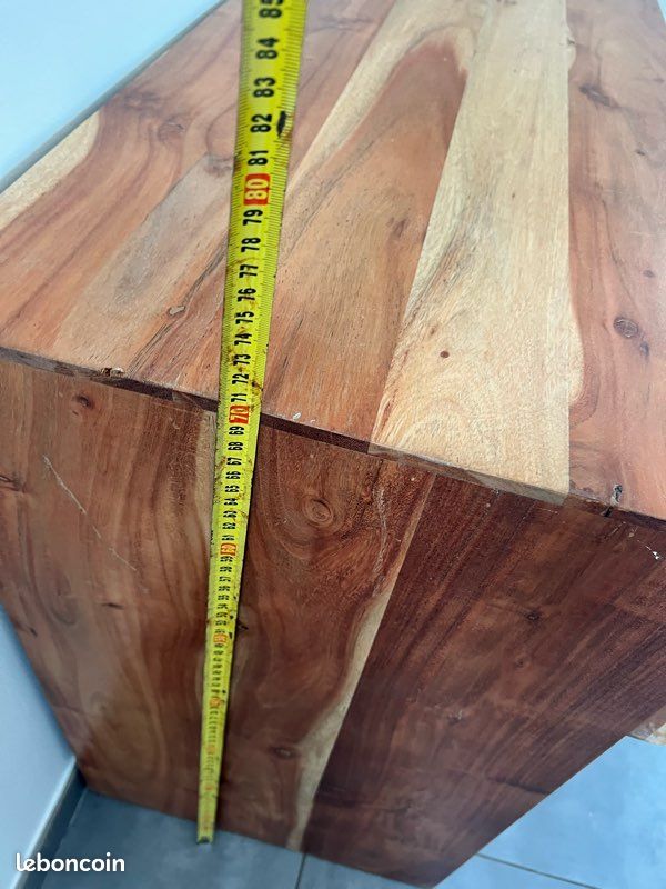 Meuble 6 tiroirs en bois massif acacia (image 9)