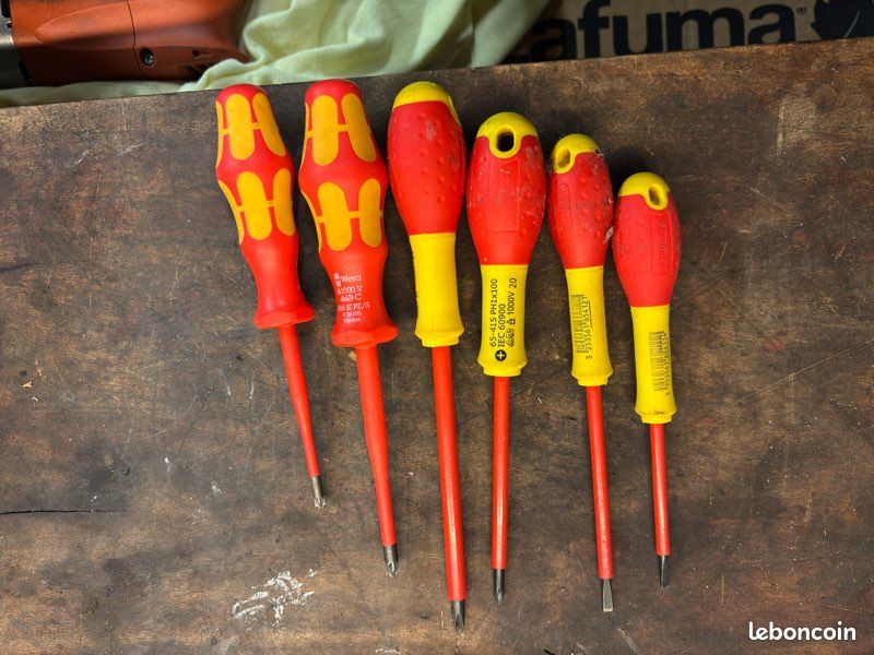 Lot outils électricien professionnel 1000V – Knipex / Stanley / Facom / Wera (image 4)