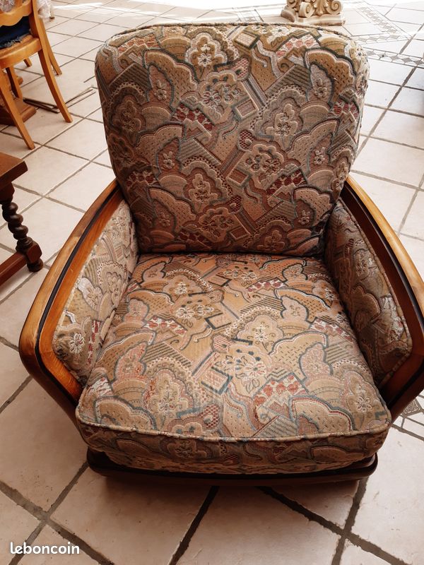 Salon canape 2p, 2 fauteuils, 1 pouf (image 3)