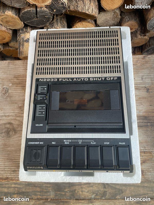 Magnétophone à Cassettes Vintage Philips N2233 – Fonctionne, Bon état