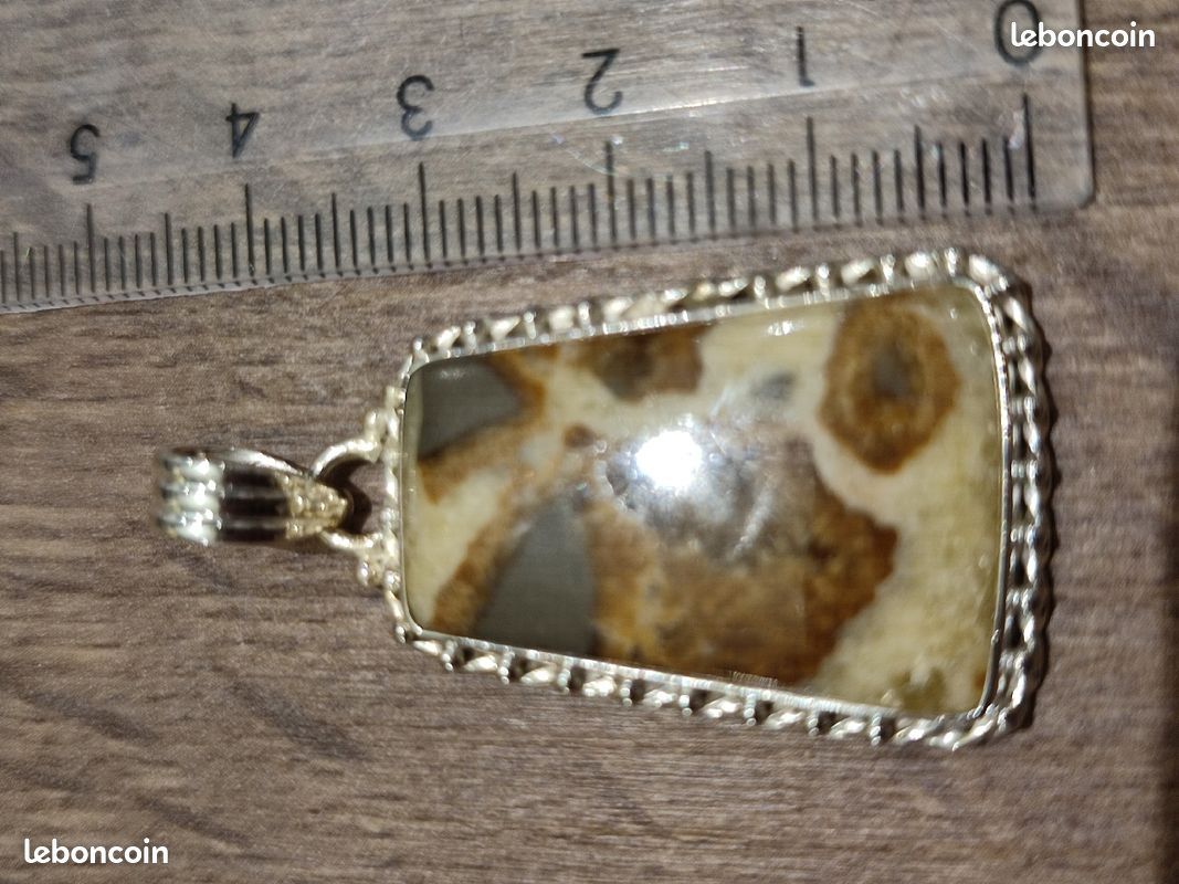 Septaria et argent pendentif (image 7)