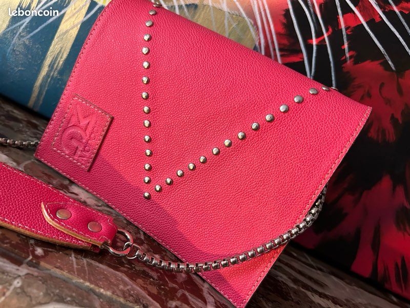 Magnifique sac cuir Fuschia, pièce unique (image 1)