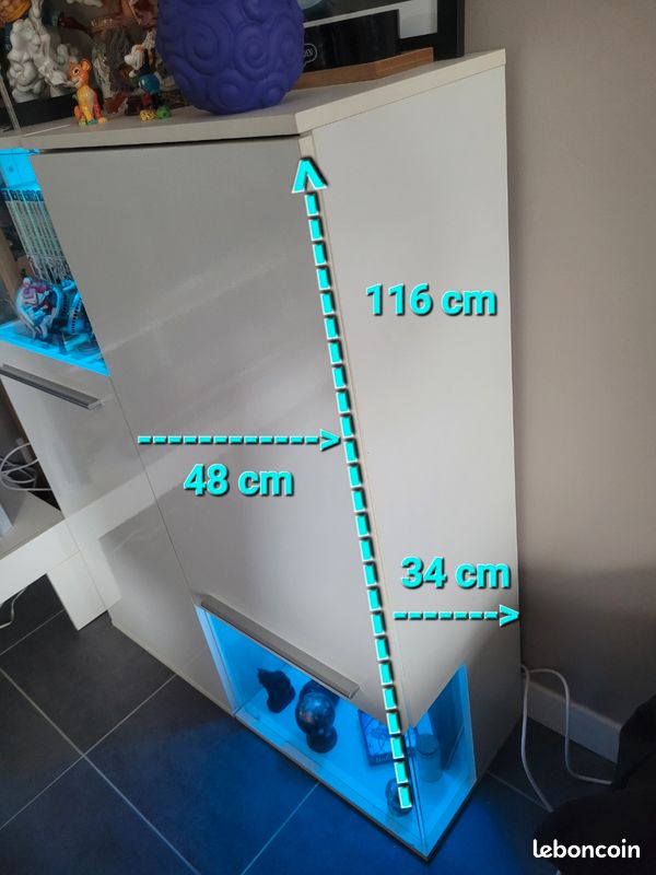 Meuble tv blanc 4 éléments (image 3)