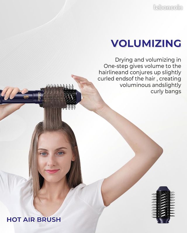Brosse Soufflante set 6 in 1, UKLISS Air styler avec 6 Accessoires fer a Boucler, Seche Cheveux,Brosse Lissante Cheveux, Brosse Soufflante,pour Sécher, Boucler, Lisser, Donner du Volume et Coiffer (image 5)