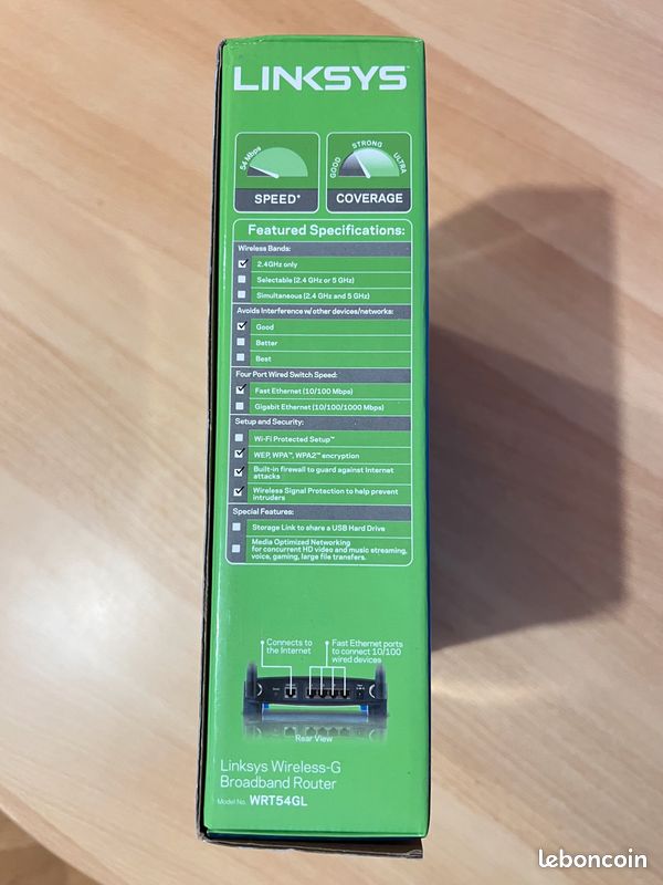 Routeur Linksys Wireless-G Broadband Router Basic Wireless (No. WRT54GL) (image 4)