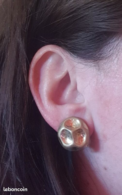 Clips D'oreilles Vintage Dorés P•D&J - Fantaisie - Occasion