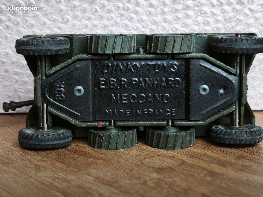 Dinky Toys 80A Char Blindé Panhard Reconnaissance, Boîte D'origine, Véhicule Miniature