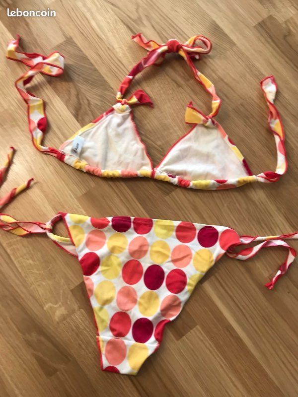 Etam / joli bikini t 38 40 à gros pois maillot de bain 2 pièces femme (image 2)