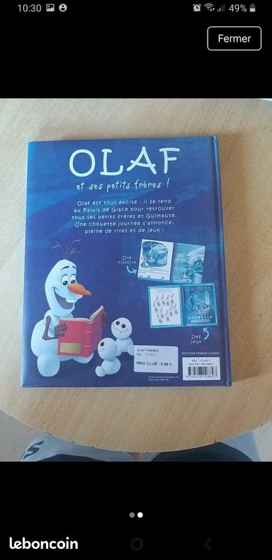 Livre reine des neiges olaf (image 2)