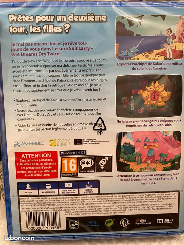 Jeux PS4 LARRY Wet Dreams Dry Twice Neuf (image 2)