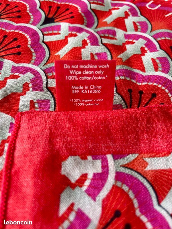 Foulard carré en coton imprimé rouge de KENZO (image 4)