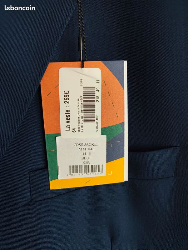 Costume Skopes Bleu Roi Homme Grande Taille - NEUF (image 3)