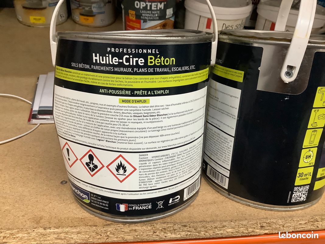 Huile-Cire pour bois Hardwaxoil de BLANCHON 1L, huile bois