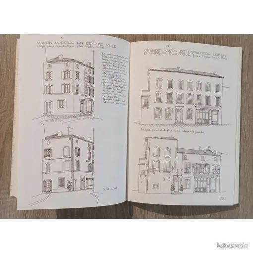 Villeneuve les Avignon Réhabilitation de la ville ancienne Relevés Notes Croquis par Claude Perron 1984 / Architecture Urbanisme Histoire Régionalisme Gard (image 7)