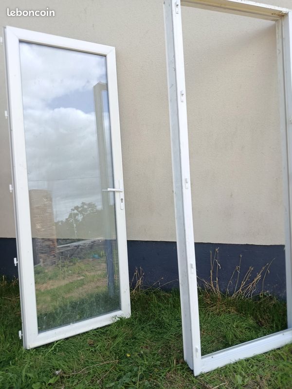 Porte vitree pvc blanc (image 2)