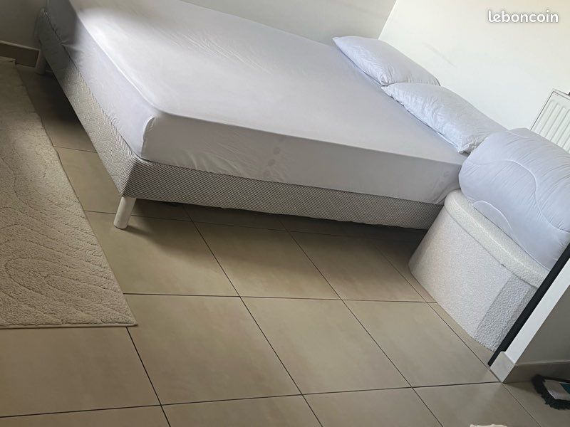 Lit 2 places matelas + sommier (image 3)