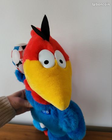 Sac à Dos Peluche Footix – Mascotte Coupe Du Monde 1998 – France – Rare