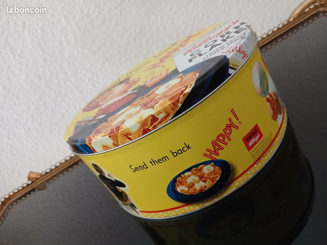 Boite métal céréales (Corn Flakes de Kellog's) (image 8)