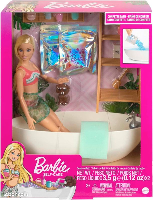 Lot Barbie Mattel - Salon De Beauté + Salle De Bain + Boutique De Bonbons - Occasion, Ensemble De Jeux