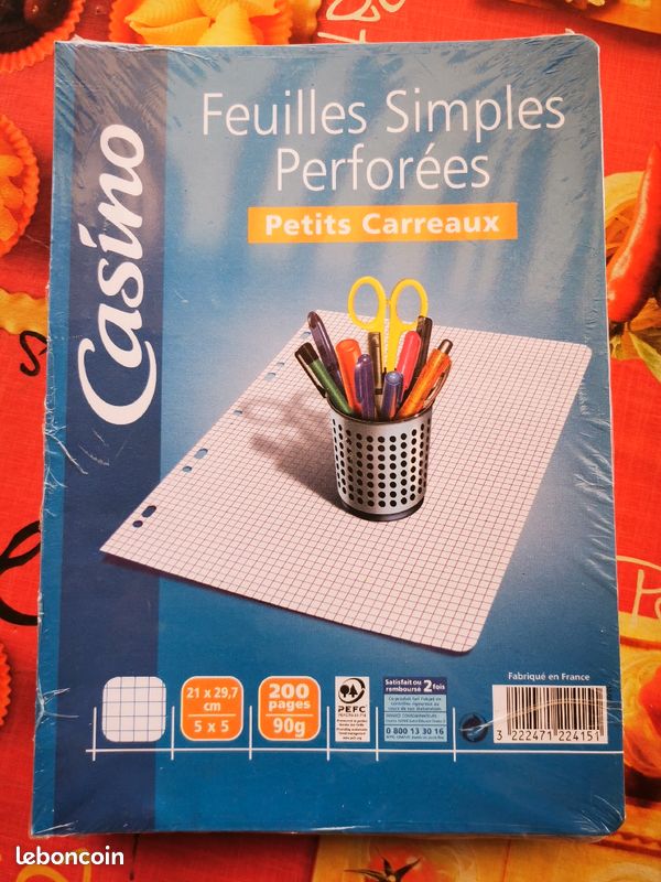 Feuilles simples, doubles, à dessin et pochettes plastiques (image 2)