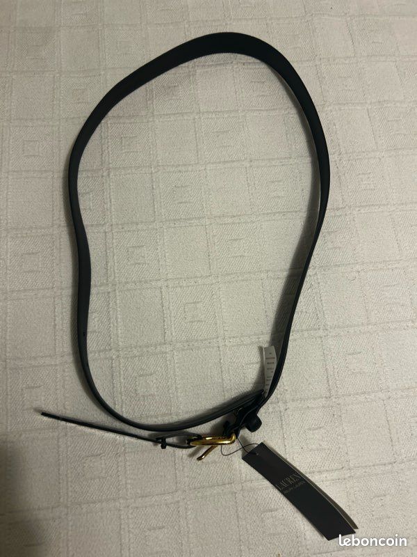 Ceinture Lauren Ralph Lauren cuir noir neuve étiquetée T.M (image 7)
