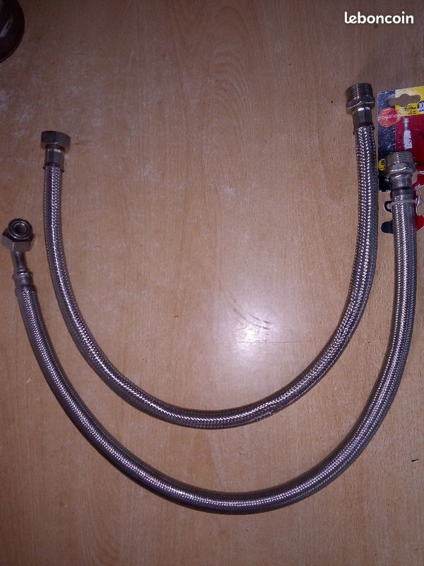 2 Flexibles hydraulique sanitaire chauffage MF3/4 - 80 CM - NEUF (image 1)
