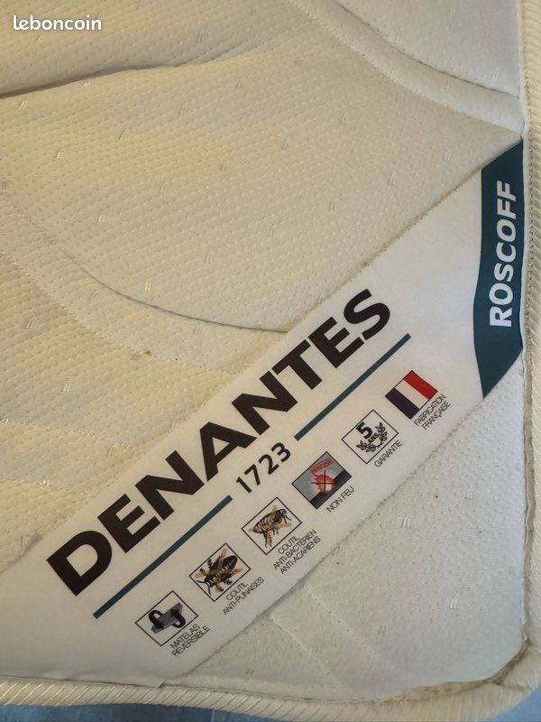 Matelas 140x200+sommier+2 tables de nuit+ 2 lampes de chevet (image 3)