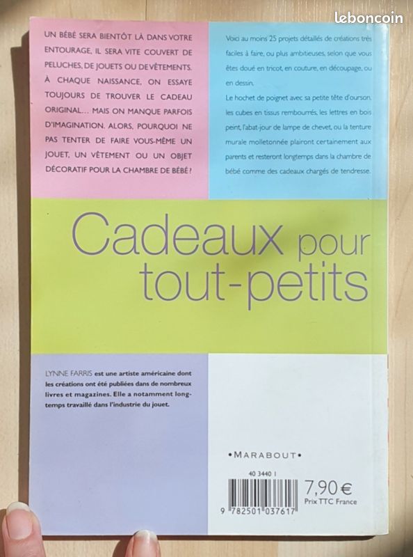 Livre de Loisirs Créatifs "Cadeaux pour Tout-Petits" / L. Farris aux Éd. Marabout (image 2)