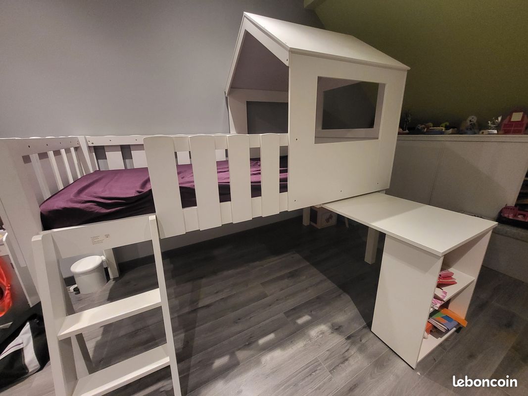 Lit princesse avec bureau (image 5)
