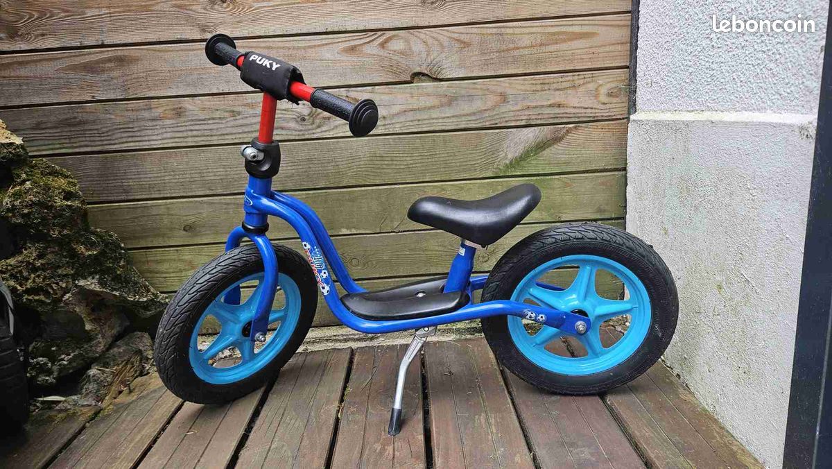 Draisienne PUKY LR 1L 12.5’’ bleue avec béquille et courroie de transport (image 1)