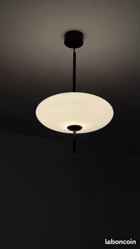 Suspension LED soucoupe volante nordique 30cm noir deco (image 2)