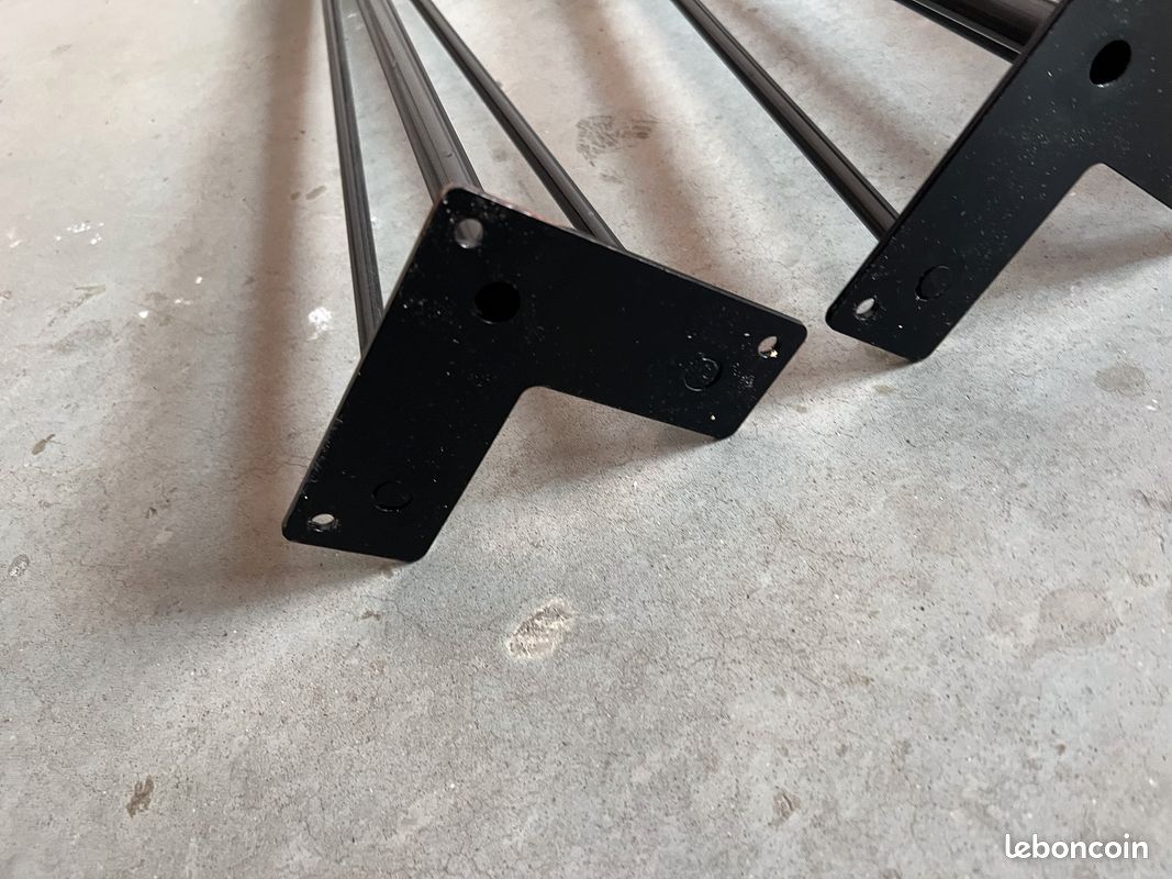 4 Pieds épingle avec roulettes 72cm (image 4)