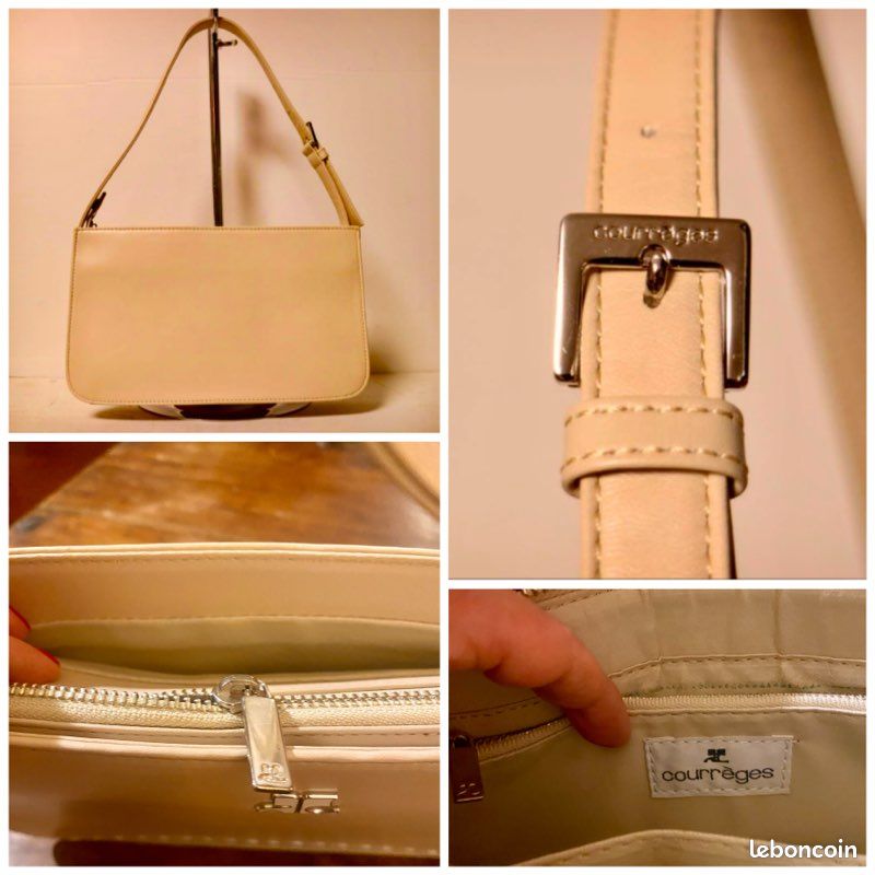 Rarissime sac baguette Courreges cuir véritable et structure sublime luxe (image 5)