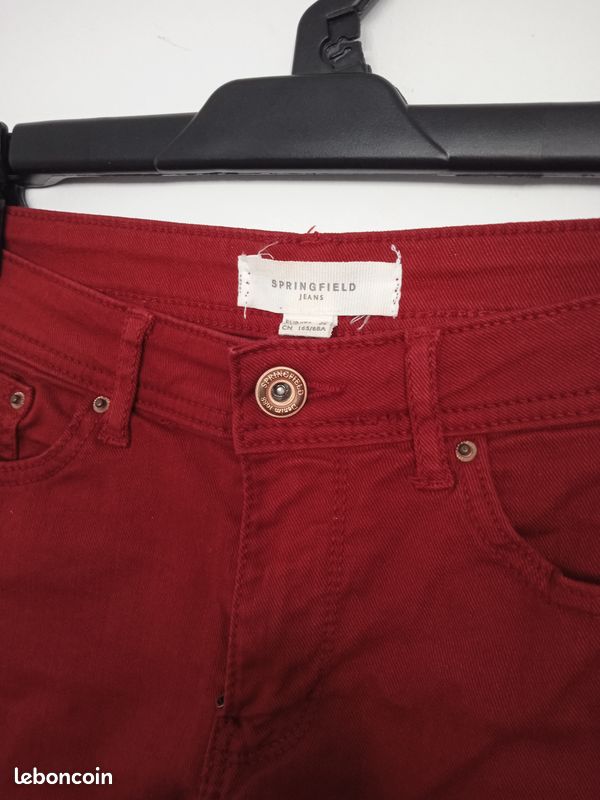 Jeans Springfield Taille 36 Femme - Coupe Skinny Bleu - Occasion Très Bon État