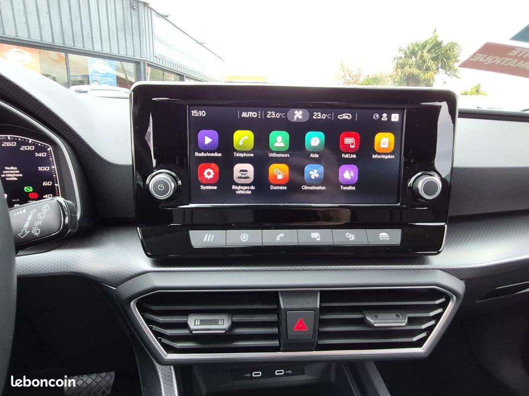 Seat leon 2.0 diesel 150 boite automatique camera de recul + radar av/arr + carplay + full led (image 14)