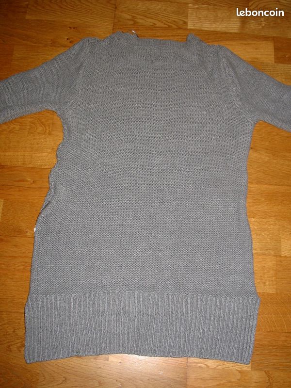 Sweat Jennyfer Taille 34 Gris - Modèle "boudeuse", Très Bon état Occasion