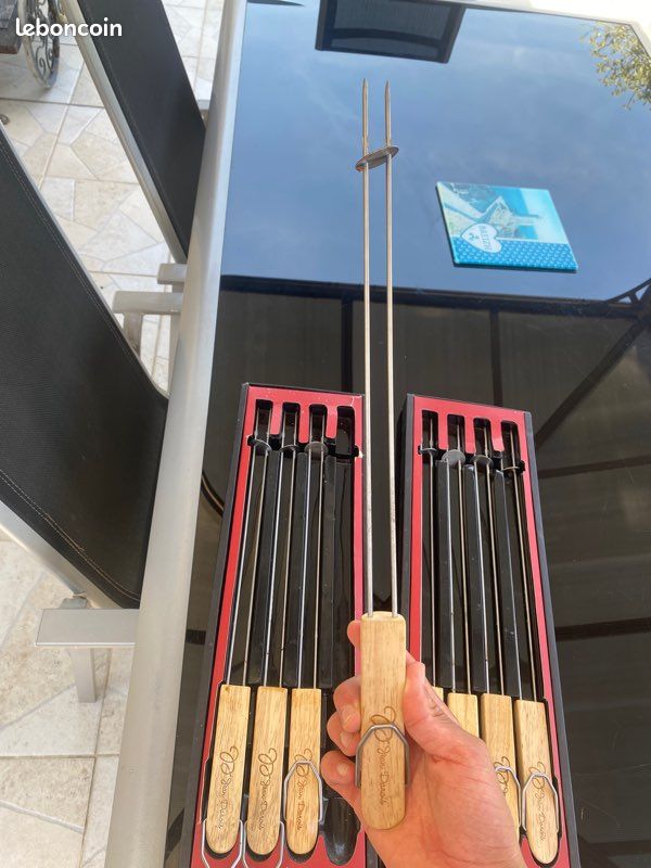 Lot Brochettes avec manche en bois pour barbecue (image 2)