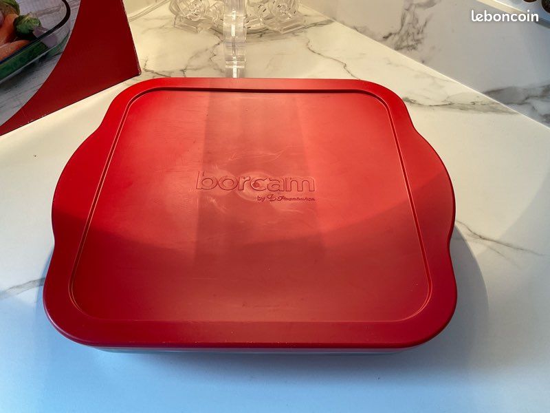 Lot De 2 Grands Verres Tupperware Avec Couvercles Bleus - Conservation