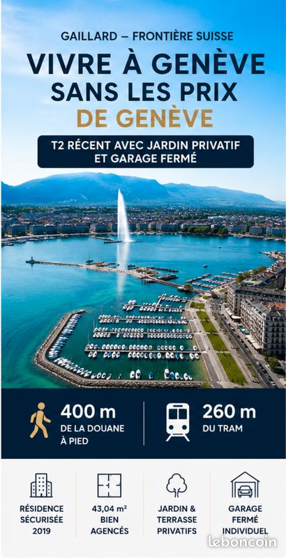 Appartement 2 pièces 43 m² · à Gaillard · 43,1 m² · 219 000 €