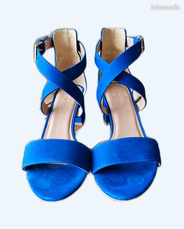 Sandale minelli keri bleu roi nubuck (image 1)