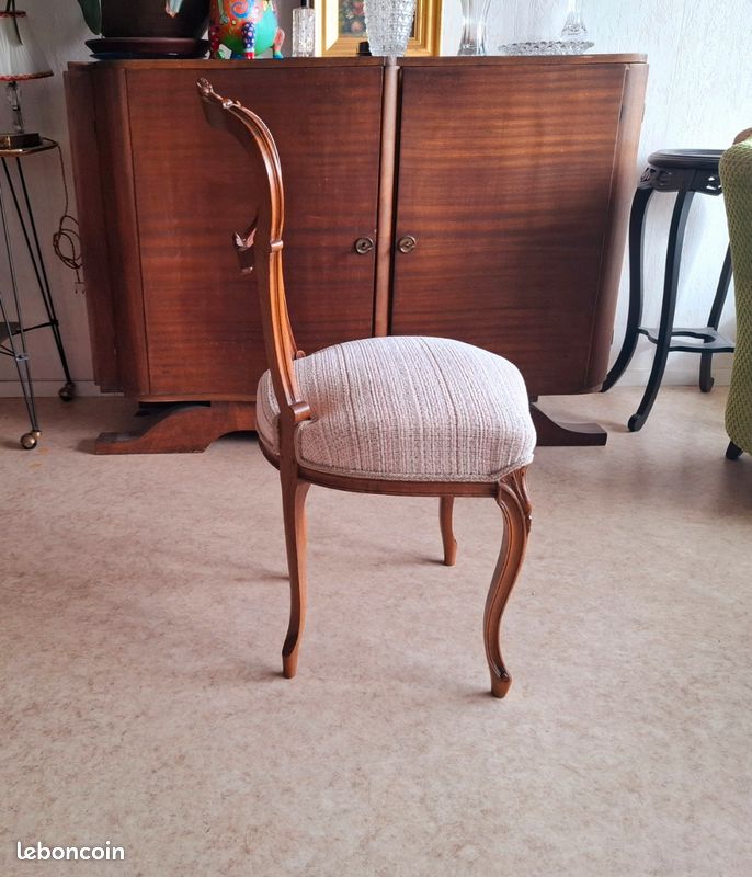 Paire de chaises de chambre de style Louis XV, entièrement restaurées (image 17)