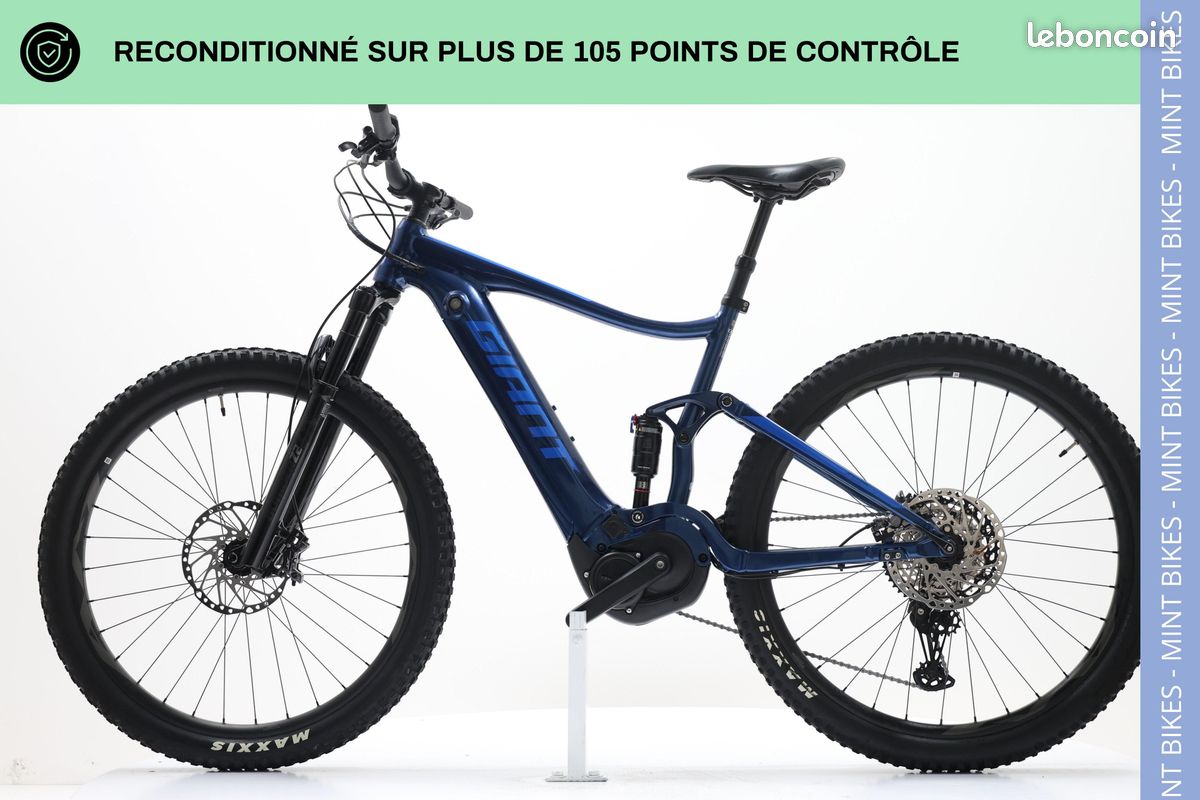 VTT électrique Giant Stance E+ 0 Pro - Tout Suspendu 29 Pouces - Batterie 625Wh - Bleu