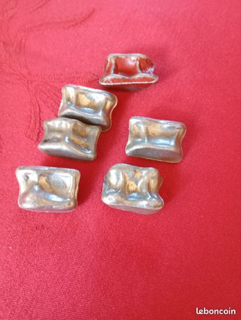 BRONZES ANTIQUES - LOT DE 5 OSSELETS ROMAINS EN BRONZE - VIA TEMP