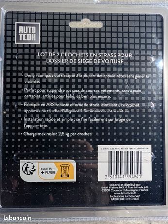 Sxutop 4 Pièces Crochets De Siège Voiture En Cuir - Double Crochet Pour Appui-Tête, Rangement Et Suspension Pratique